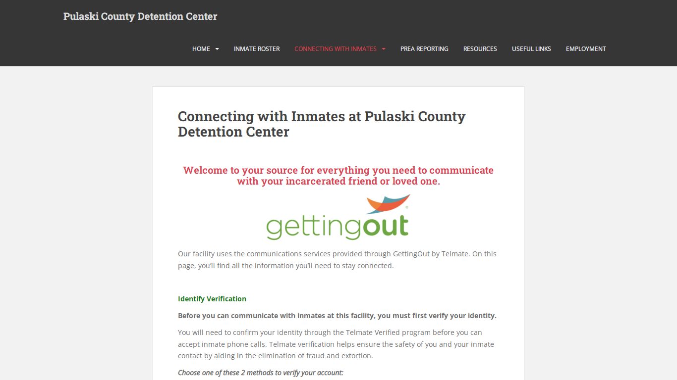 Connecting with Inmates at Pulaski County Detention Center